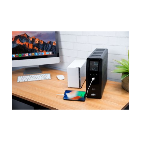 APC Back-UPS Pro BR1200SI - UPS - AC 220-240 V - 720 Watt - 1200 VA - USB - output connectors: 8 - black - 6