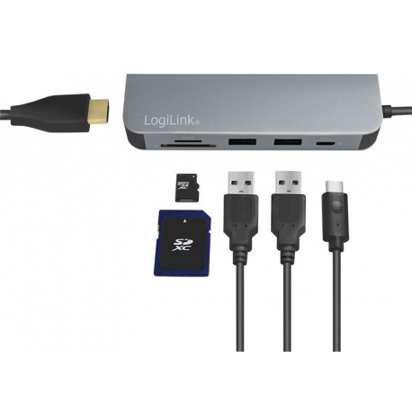 LogiLink USB-C Multifunction Hub - Docking station - USB-C 3.2 - HDMI - 3