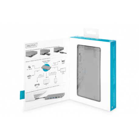DIGITUS DA-70877 - Docking station - USB-C - VGA, HDMI - GigE - 9