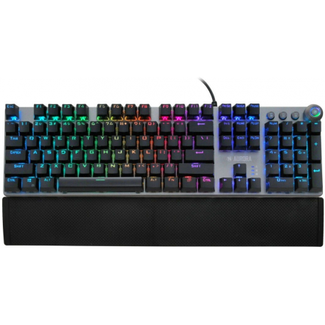 iBOX AURORA K-4 - Keyboard - backlit - USB - QWERTY - key switch: KRGD Brown - black, silver - 8