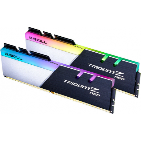 G.Skill TridentZ Neo Series - DDR4 - kit - 32 GB: 2 x 16 GB - DIMM 288-pin - 3600 MHz  /  PC4-28800 - CL18 - 1.35 V - unbuffered - non-ECC - brushed black, brushed aluminium black, powder coated silver - 2