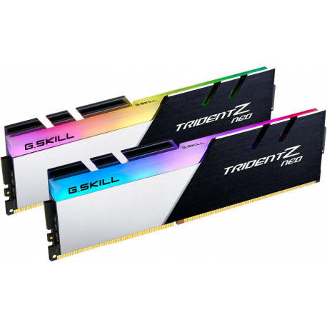 G.Skill TridentZ Neo Series - DDR4 - kit - 32 GB: 2 x 16 GB - DIMM 288-pin - 3600 MHz  /  PC4-28800 - CL18 - 1.35 V - unbuffered - non-ECC - brushed black, brushed aluminium black, powder coated silver - 3
