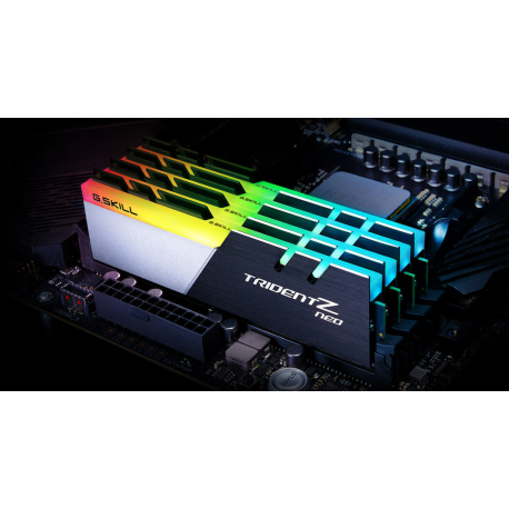 G.Skill TridentZ Neo Series - DDR4 - kit - 32 GB: 2 x 16 GB - DIMM 288-pin - 3600 MHz  /  PC4-28800 - CL18 - 1.35 V - unbuffered - non-ECC - brushed black, brushed aluminium black, powder coated silver - 4