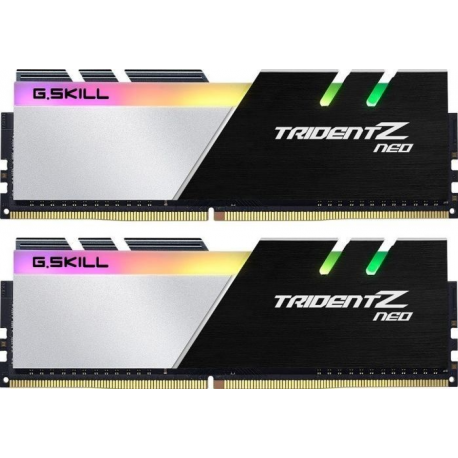 G.Skill TridentZ Neo Series - DDR4 - kit - 32 GB: 2 x 16 GB - DIMM 288-pin - 3600 MHz  /  PC4-28800 - CL18 - 1.35 V - unbuffered - non-ECC - brushed black, brushed aluminium black, powder coated silver - 6