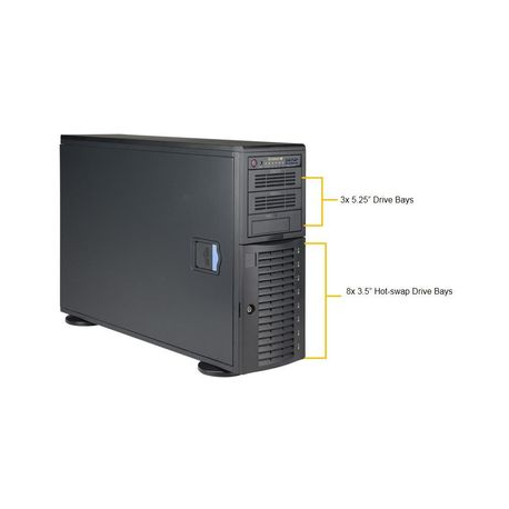 4U BARE 2XPHI C621 8X3.5HS (Dual Socket P (LGA 3647), 16x DIMM DDR4, Intel C621, 10x SATA III, 2x NVMe, 2x RJ-45, USB 3.0/3.1, V