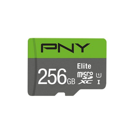 PNY Elite - Flash memory card - 256 GB - A1  /  Video Class V10  /  UHS Class 1  /  Class10 - microSDXC UHS-I - 3