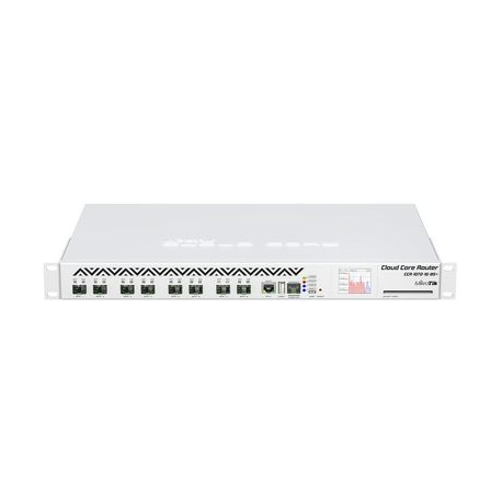 Mikrotik Cloud Core Router CCR1072-1G-8S+ (Tilera TILE-Gx72 72x1Ghz cores CPU, 16GB RAM, 128MB NAND, 8x10GbE SFP+, Rack Mountab