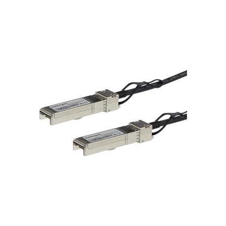 StarTech.com MSA Uncoded Compatible 0.5m 10G SFP+ to SFP+ Direct Attach Breakout Cable Twinax, 10 GbE SFP+ Copper DAC 10 Gbps Low Power Passive Transceiver Module DAC, 10GE Breakout Cable - Lifetime Warranty (SFP10GPC05M) - 10GBase direct attach cable - SFP+ latched to SFP+ latched - 50 cm - twinaxial - SFF-8431 / SFF-8432 - passive - black - 0