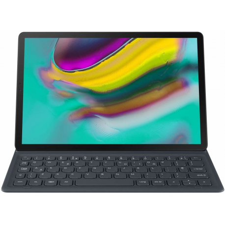 Samsung Book Cover Keyboard EJ-FT720 - Keyboard and folio case - POGO pin - black - for Galaxy Tab S5e - 0