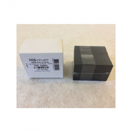 Evolis - Unplasticised polyvinyl chloride (PVC-U) - 30 mil - matte black - 86 x 54 mm 500 card(s) cards - for Evolis Quantum 2 Standard - 1
