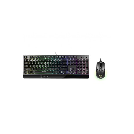 MSI Vigor GK30 combo - Keyboard and mouse set - backlit - USB - white - 0