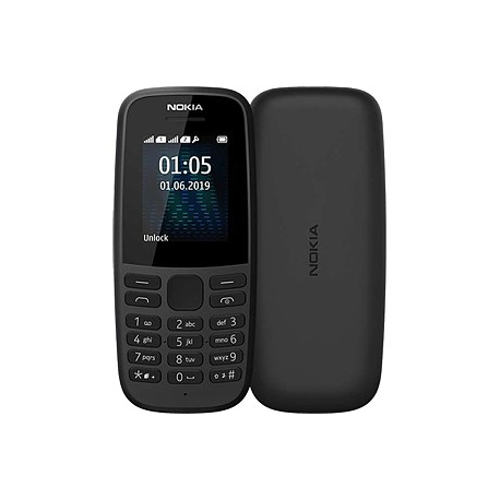 Nokia 105 (2019) TA-1174 Black, 1.77 ", TFT, 120 x 160 pixels, 4 MB, 4 MB, Dual SIM, USB version microUSB