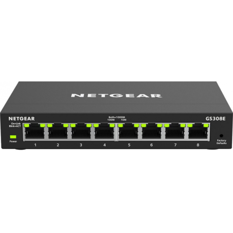 Netgear 8PT GIGE SMART MANAGED PLUS SOHO SWITCH (GS308E)