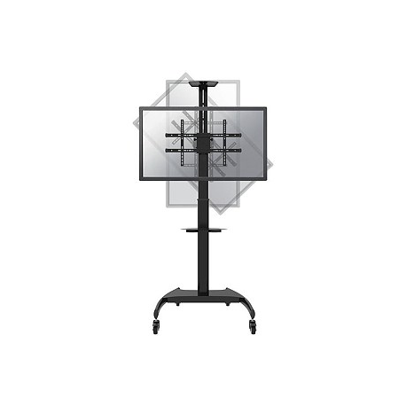 NewStar Mobile Flat Screen Floor Stand (height: 130-162 cm), 37-70", c:Black