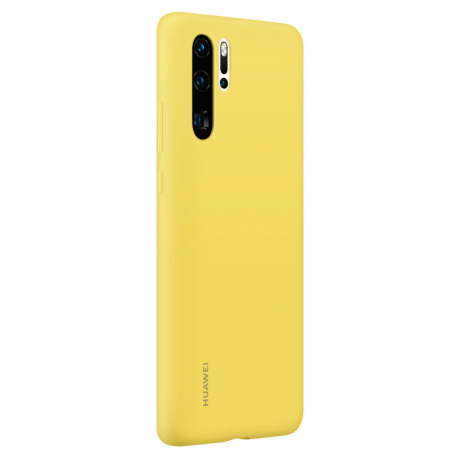 Huawei Case - Back cover for mobile phone - silicone rubber - yellow - for Huawei P30 Pro - 2