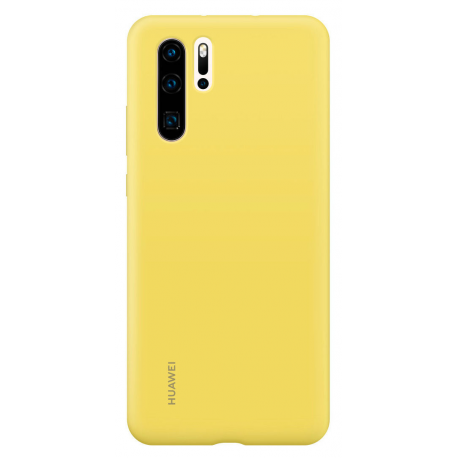 Huawei Case - Back cover for mobile phone - silicone rubber - yellow - for Huawei P30 Pro - 3