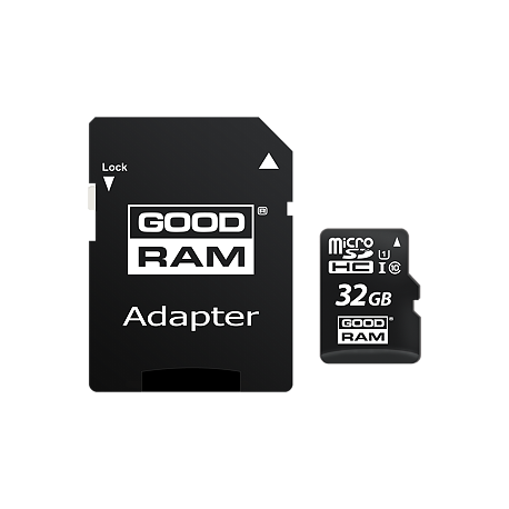 GOODRAM M1AA - Flash memory card (SD adapter included) - 32 GB - UHS-I  /  Class10 - microSDHC UHS-I - 1