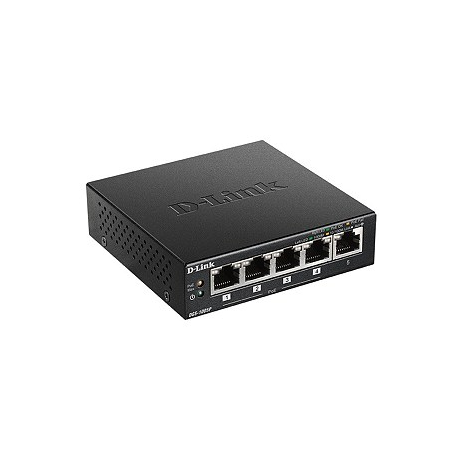 D-Link DGS 1005P - Switch - 5 x 10 / 100 / 1000 (4 PoE+) - desktop - PoE+ (60 W) - 3