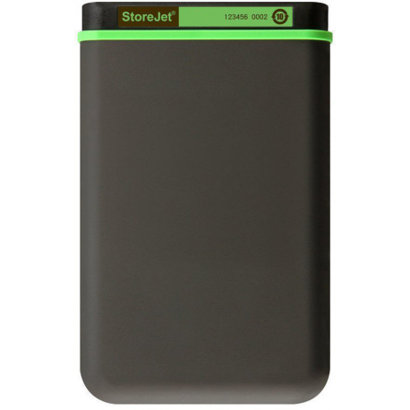 Transcend StoreJet 25M3 - Hard drive - 2 TB - external (portable) - 2.5" - USB 3.1 Gen 1 - 256-bit AES - iron grey - 1