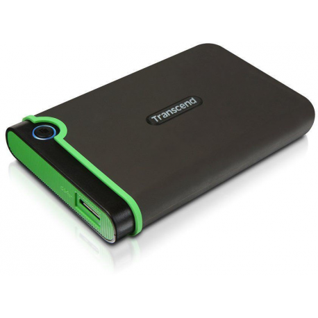 Transcend StoreJet 25M3 - Hard drive - 2 TB - external (portable) - 2.5" - USB 3.1 Gen 1 - 256-bit AES - iron grey - 2