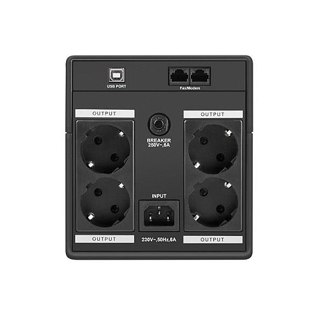 Armac Home 1000F - UPS - AC 145 - 290 V - 650 Watt - 1000 VA - USB - output connectors: 4 - 4