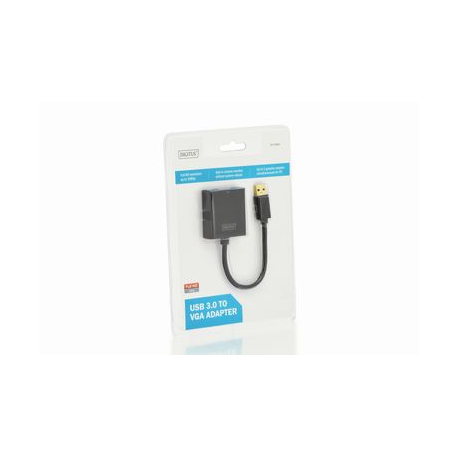 DIGITUS USB 3.0 to VGA Adapter - External video adapter - USB 3.0 - VGA - black - 3
