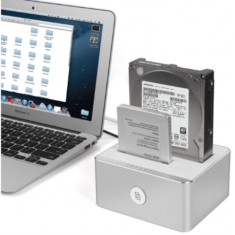 Unitek Dual HDD USB3.0. docking station + offline clone function, Y-3026 Alumin.