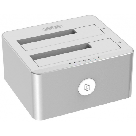 Unitek Dual HDD USB3.0. docking station + offline clone function, Y-3026 Alumin.