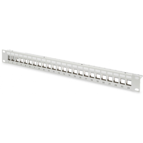 DIGITUS Professional DN-91410 - Patch panel - RJ-45 X 24 - RAL 7035 - 1U - 19" - 3