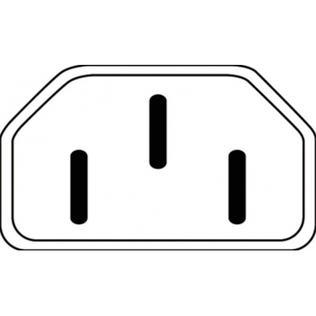 ASSMANN - Power cable - IEC 60320 C13 to CEE 7 / 7 (M) - AC 250 V - 75 cm - 90° connector, molded - black - 1