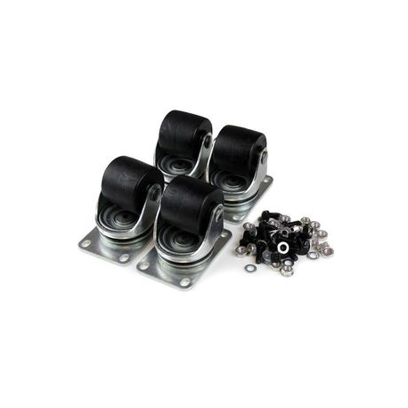 StarTech.com 12U 19" Open Frame Server Rack, 4 Post Adjustable Depth 23-41" Mobile, Free Standing Rolling Network / Computer Equipment Data Rack, Dell PowerEdge, HP ProLiant ThinkServer - Adjustable Server Rack (4POSTRACK12U) - Rack open frame - black - 12U - for P / N: CABSCREWM5B, CABSCREWSM5, CABSCREWSM5B, CABSCREWSM62, CABSCREWSM6B, CABSCRWS1224 - 8