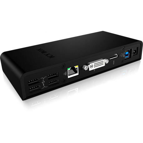 ICY BOX IB-DK2241AC - Docking station - USB - DVI, HDMI - GigE - 1