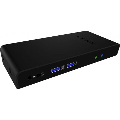 ICY BOX IB-DK2241AC - Docking station - USB - DVI, HDMI - GigE - 5