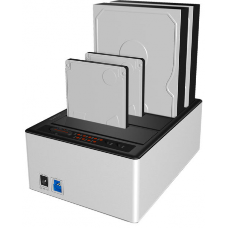 Raidsonic Icy Box Docking and Clone Station for 4x 2.5'' & 3,5'' HDD SATA, USB 3.0, JBOD