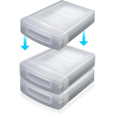 Raidsonic Icy box 3,5" Hard drive protection box Anti-Shock, Dust free, Stackable