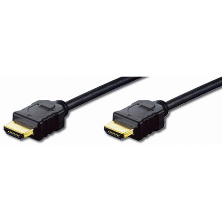 ASSMANN HDMI High Speed with Ethernet - HDMI cable with Ethernet - HDMI male to HDMI male - 3 m - double shielded - black - 2