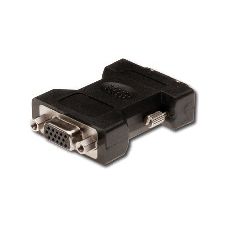 DIGITUS - VGA adapter - dual link - DVI-I (M) to HD-15 (VGA) (F) - molded - black - 4