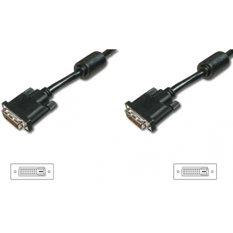 ASSMANN - DVI cable - dual link - DVI-D (M) to DVI-D (M) - 2 m - molded - black - 2