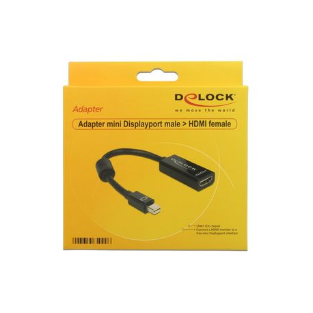 Delock - Adapter - Mini DisplayPort male to HDMI female - 18 cm - 1