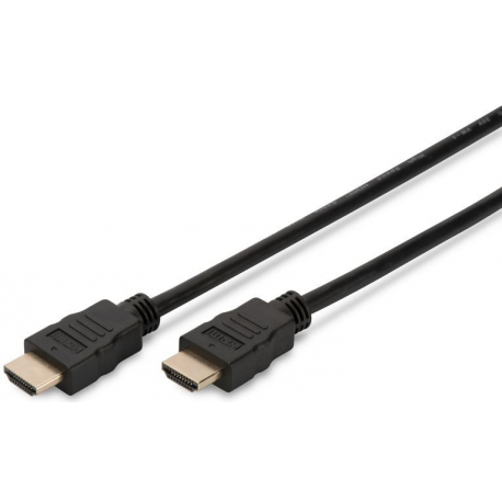 ASSMANN - HDMI cable with Ethernet - HDMI male to HDMI male - 5 m - triple shielded - black - 2