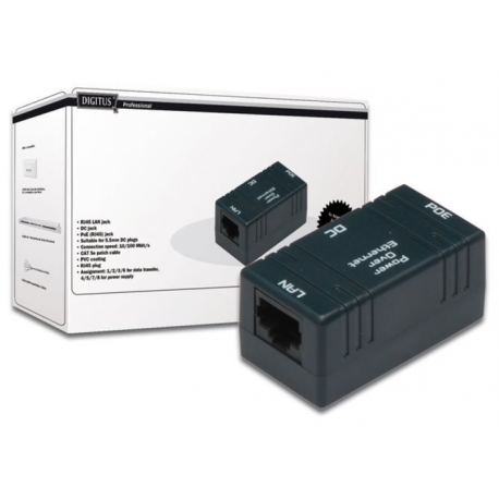 Passive supply PoE, 1xRJ45, 1xDC, 1xPoE
