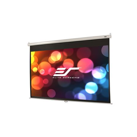 Elite Screens M100XWH Manual Pull Down Screen 100&#39;&#39; 16:9 / Diagonal 254cm, W 221.5cm x H 124.7cm / White case / Dual wal