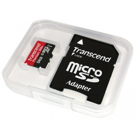 Transcend TS64GUSDU1 - Flash memory card - 64 GB - UHS Class 1  /  Class10 - SDXC UHS-I - 3