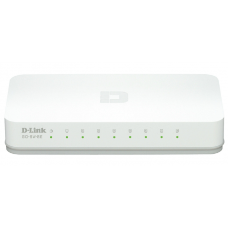 Dlinkgo 8-Port Fast Ethernet Easy Desktop Switch GO-SW-8E - Switch - 8 x 10 / 100 - desktop - DC power - 3