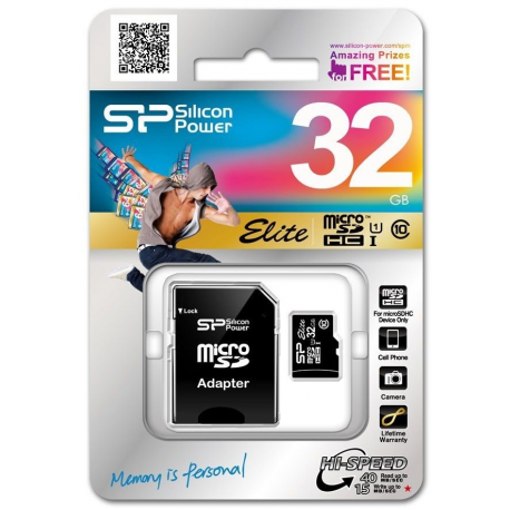 Silicon Power 32GB, MICRO SDHC UHS-I, SDR 50 mode, Class 10, with SD adapter