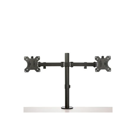 StarTech.com Desk Mount Dual Monitor Arm, Desk Clamp  /  Grommet VESA Monitor Mount for up to 32 inch Displays, Ergonomic Articulating Monitor Arm, Height Adjustable / Tilt / Swivel / Rotating - Space-saving Design (ARMDUAL2) - Mounting kit - for 2 monitors (adjustable arm) - steel - black - screen size: 13"-32" - desk-mountable - 2