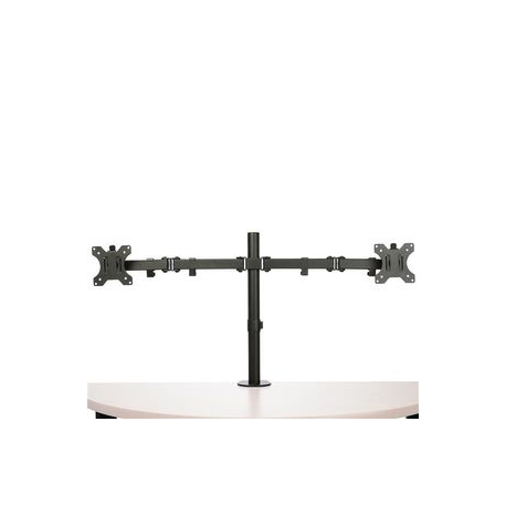 StarTech.com Desk Mount Dual Monitor Arm, Desk Clamp  /  Grommet VESA Monitor Mount for up to 32 inch Displays, Ergonomic Articulating Monitor Arm, Height Adjustable / Tilt / Swivel / Rotating - Space-saving Design (ARMDUAL2) - Mounting kit - for 2 monitors (adjustable arm) - steel - black - screen size: 13"-32" - desk-mountable - 3