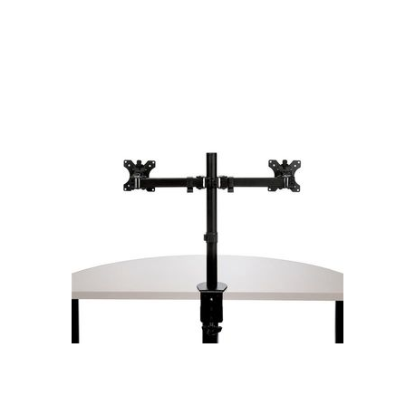 StarTech.com Desk Mount Dual Monitor Arm, Desk Clamp  /  Grommet VESA Monitor Mount for up to 32 inch Displays, Ergonomic Articulating Monitor Arm, Height Adjustable / Tilt / Swivel / Rotating - Space-saving Design (ARMDUAL2) - Mounting kit - for 2 monitors (adjustable arm) - steel - black - screen size: 13"-32" - desk-mountable - 5