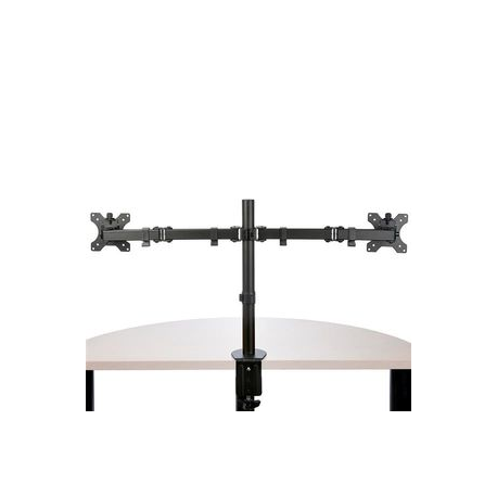 StarTech.com Desk Mount Dual Monitor Arm, Desk Clamp  /  Grommet VESA Monitor Mount for up to 32 inch Displays, Ergonomic Articulating Monitor Arm, Height Adjustable / Tilt / Swivel / Rotating - Space-saving Design (ARMDUAL2) - Mounting kit - for 2 monitors (adjustable arm) - steel - black - screen size: 13"-32" - desk-mountable - 6