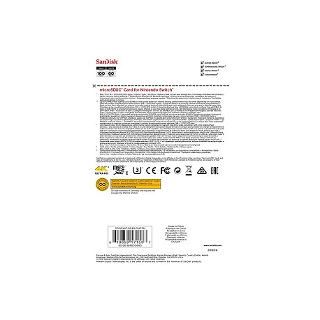 SanDisk Nintendo Switch - Flash memory card - 64 GB - UHS-I U3 - microSDXC UHS-I - for Nintendo Switch - 4
